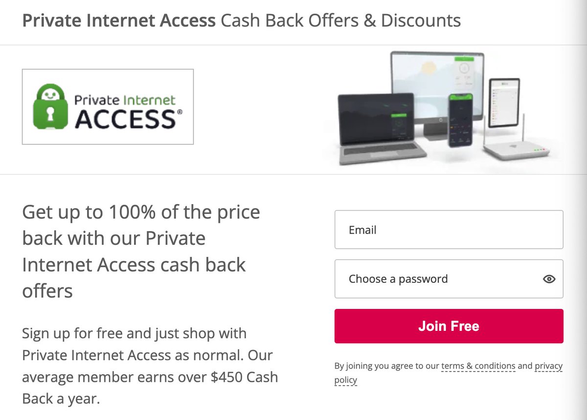USCCStrategy's tweet image. #TopCashBack: #PrivateInternetAccess #VPN 100% cash back 
topcashback.com/private-intern…
Signup TopCashBack: topcashback.com/ref/kuku101