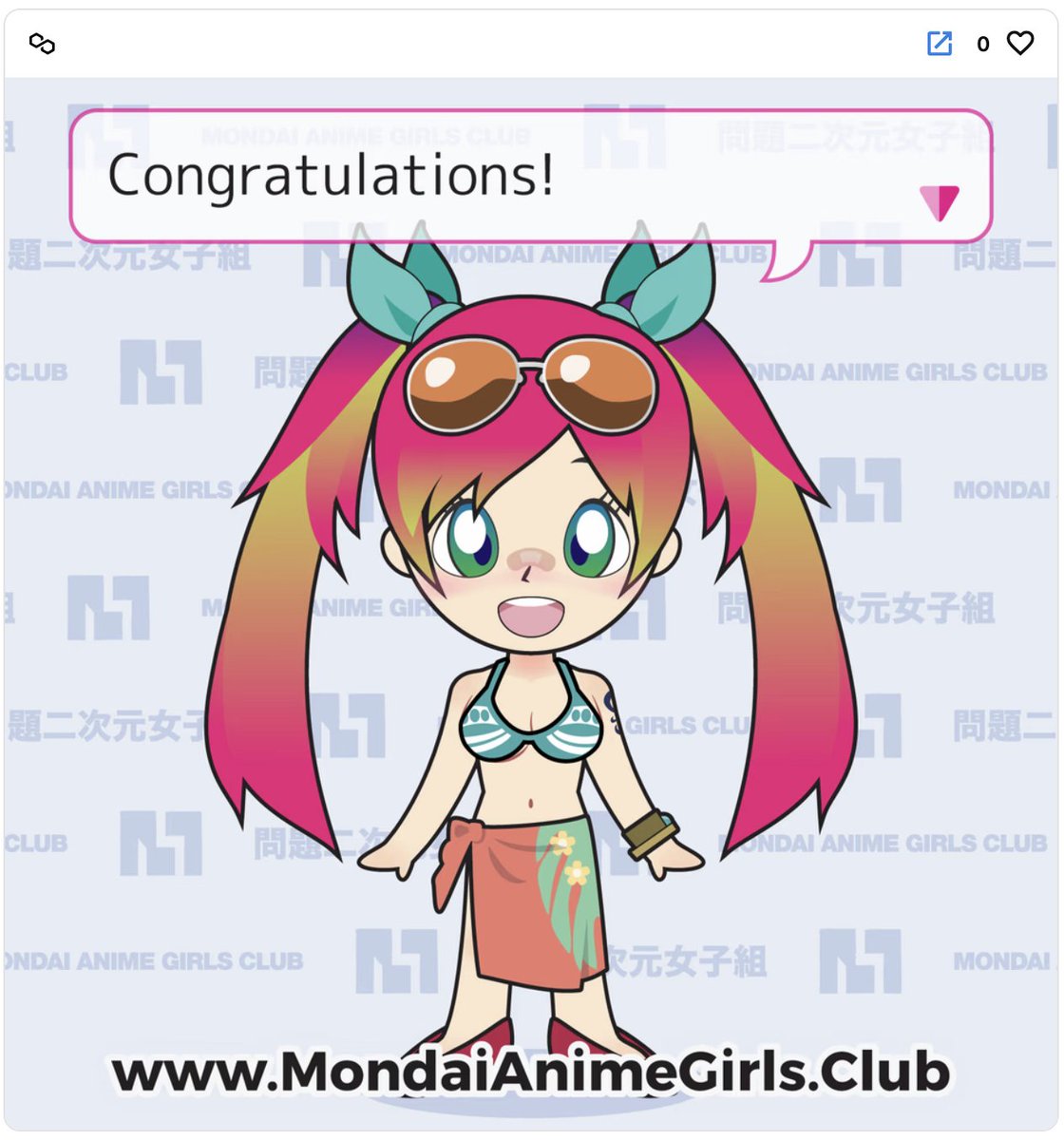 MAGCNFT's tweet image. Hitting our 100th round Anime Guess n Win with a surprise! The answer is ONE PIECE!! This round, not only the fastest correct guess, but ALL correct guesses score this very special prize NFT! Congrats to every winner! #mondaianimegirlsclub #MAGC #NFTGiveaways #NFTCommmunity