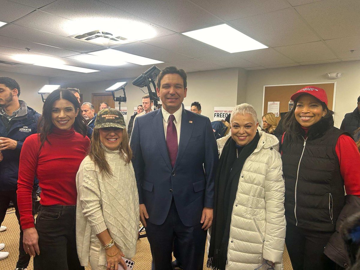 Such a big day today! Proud to be here in the great state of Iowa to support #RonDeSantis, the only candidate who will get things done and #NeverBackDown! #RD24 #IowaCaucus #withDesantis