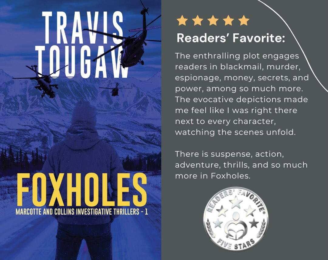 Looking for a new military or political thriller for your reading list? Check out Foxholes…the critics agree it is worth your time! #MilitaryThrillers #PoliticalThrillers #NewReleases

amazon.com/Foxholes-Marco…