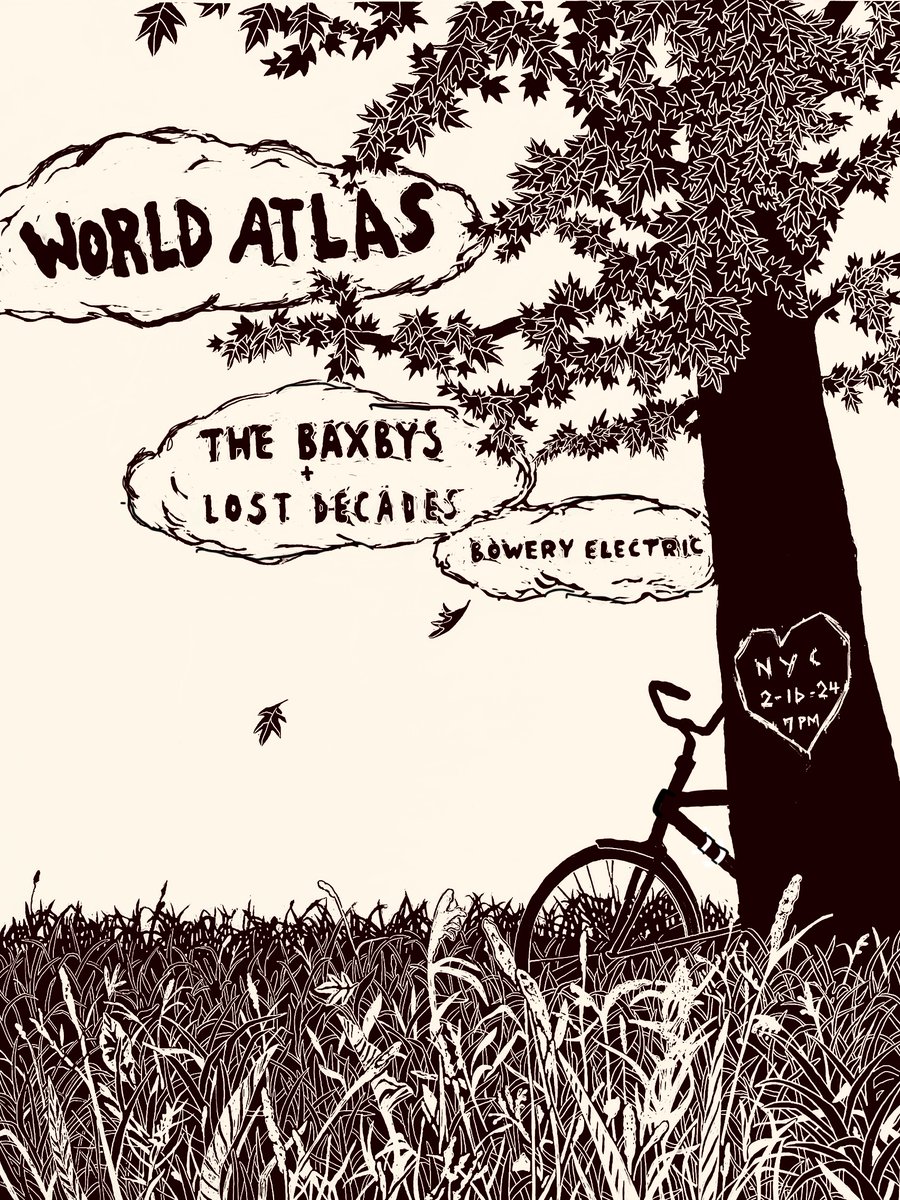 bowerypalace's tweet photo. If you haven't heard, we have World Atlas coming to The Bowery Electric with The Baxbys &amp; @lostdecadesnyc 🌲

Doors at 7, tickets for $15 online, $20 day of 🎟 https://t.co/F1i2eRDOBO https://t.co/MqhNCRlwvm