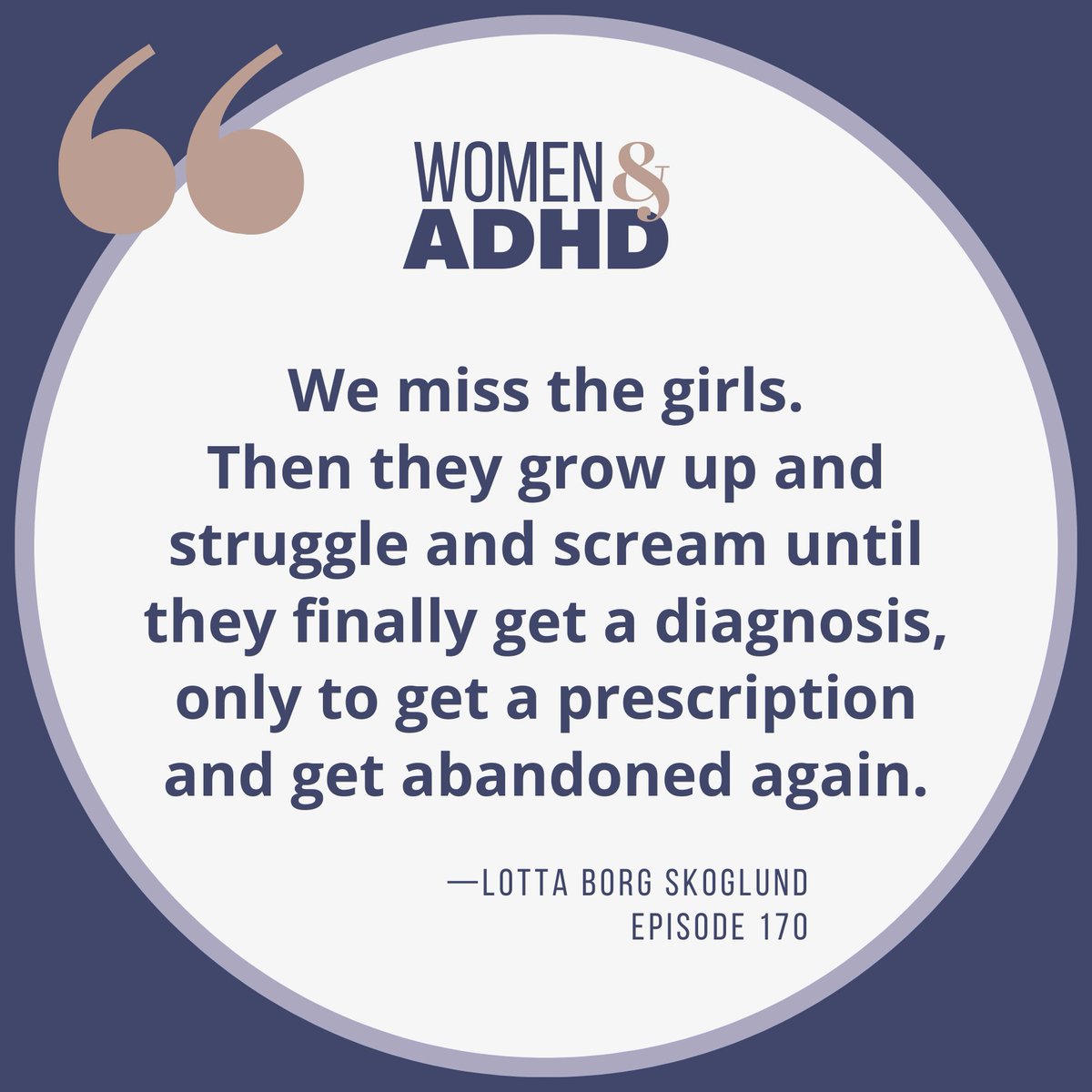 Psychiatrist &amp; ADHDer, Lotta <a href="/BorgSkoglund/">Lotta Borg Skoglund</a>, author of 'ADHD Girls to Women' talks about the profound lack of research around women, hormones, and #ADHD on the <a href="/womenandadhd/">Katy Weber | Women & ADHD Podcast</a> podcast. 

Listen here! 🎧brnw.ch/21wG5Nr