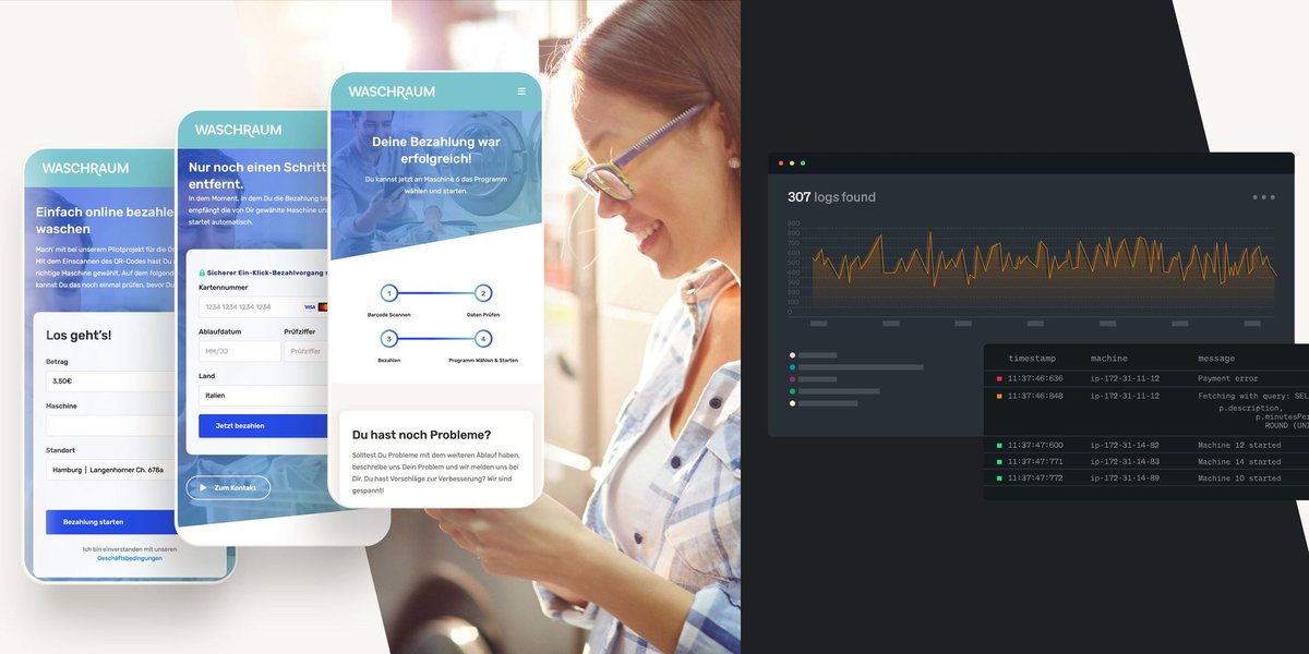 ElementiDesign's tweet photo. ‘Waschraum’ Webapplication Design
For the laundromat operators in northern Germany, we developed a payment application
#application #webapplication #webdesign #paymentsolution #corporatedesign #corporateidentity #logotype #programming #css #js #html #fullservice #laundry https://t.co/jA4mQvgM0E