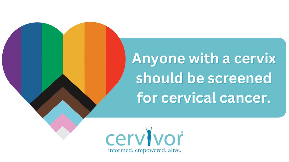 IamCervivor's tweet photo. #HealthcareProviders: Patients who have a cervix, including #transgender or gender non-conforming patients, should be screened according to national guidelines: https://t.co/AeF8GaQEo7 #CCAM2024 #Cervivor #Screen4Me #GYNCSM #LGTBQIA https://t.co/LB8xpqG2Oh