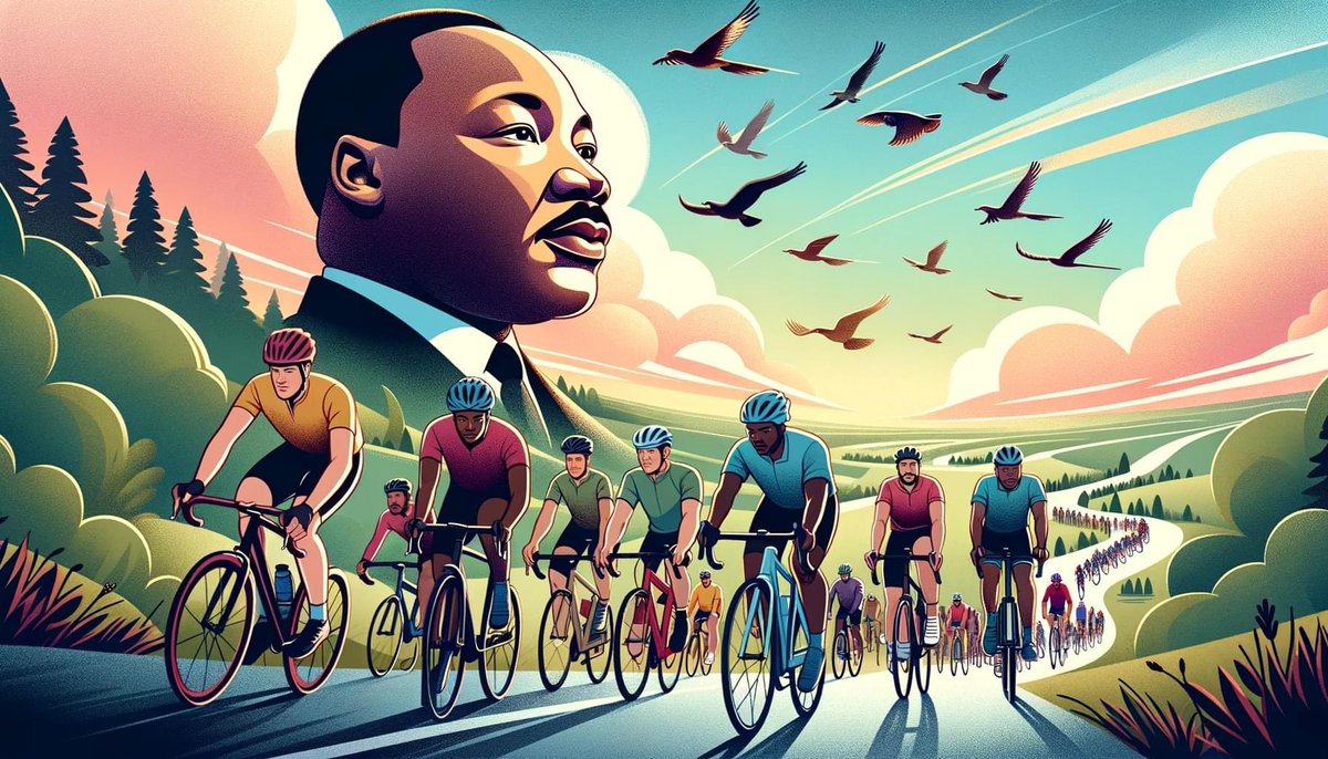 Happy MLK Day! Dr. King’s journey resonates with the principles of perseverance, courage, and breaking through barriers - values that every cyclist understands and appreciates #MartinLutherKingDay #CyclingForChange #UnityOnWheels #RideTogether #DreamForward #MTC3