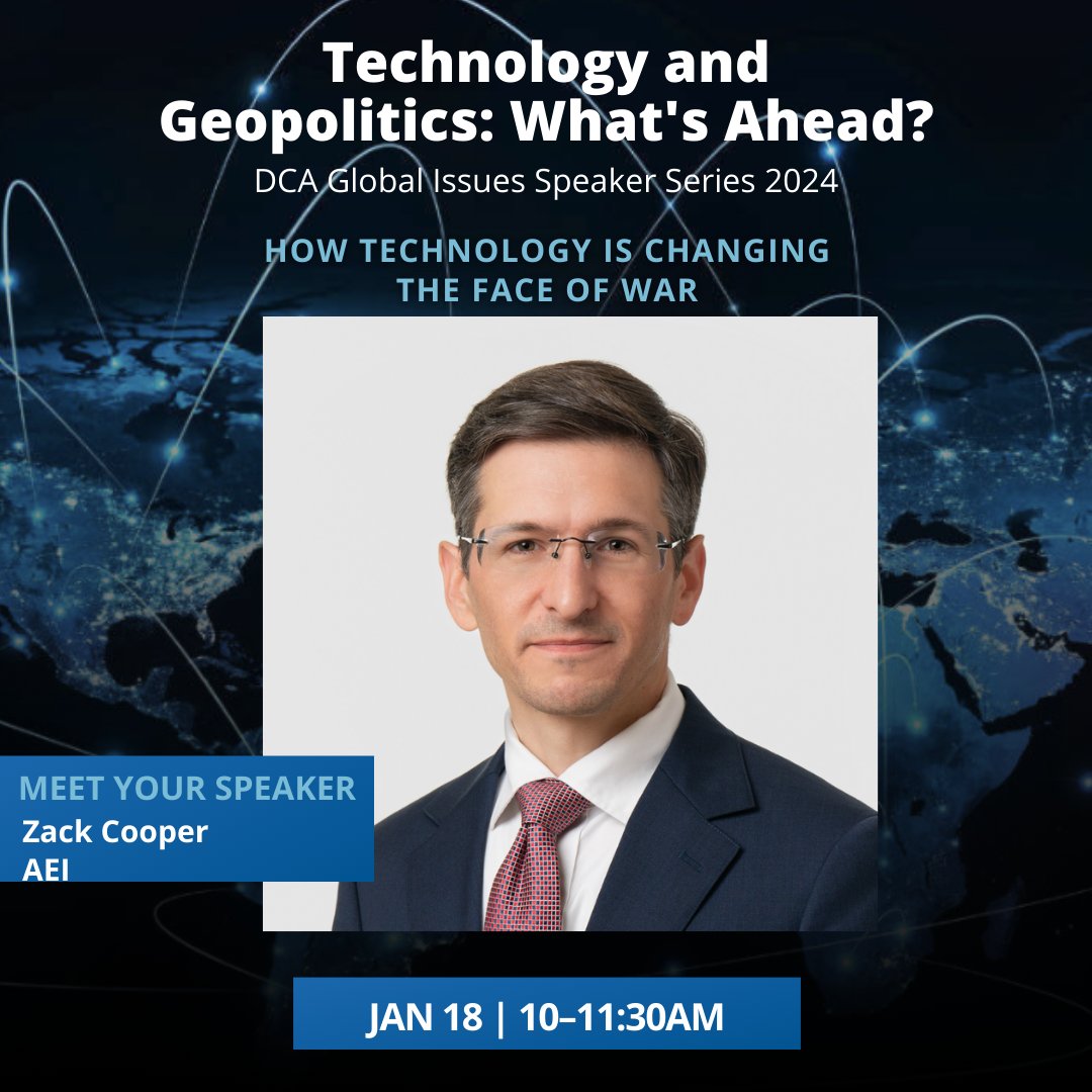 The discussion continues! We are thrilled that <a href="/ZackCooper/">Zack Cooper</a> returns to Darien this year to share his insights into how emerging technologies are changing the face of war.

To register: bit.ly/4aDe62W

@dariendca <a href="/TheDarienite/">Darienite</a> <a href="/NewCanaanite/">NewCanaanite.com</a> <a href="/DarienTimes/">The Darien Times</a>