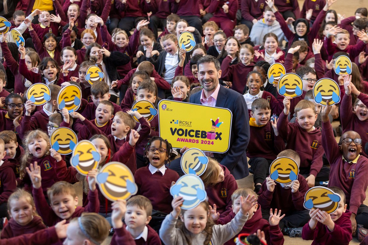 While today may be #BlueMonday, we're excited to share that VoiceBox 2024 was officially launched <a href="/ChirnsydePS/">Chirnsyde Primary</a> 🥳Our morning was filled with fun and laughter as we enjoyed jokes told by pupils🤣
<a href="/RCSLT/">RCSLT 💙</a> <a href="/TVZaraJ/">Zara Janjua - Broadcast Multi-Hyphenate</a> #voicebox2024 #communication #speechandlanguagetherapy