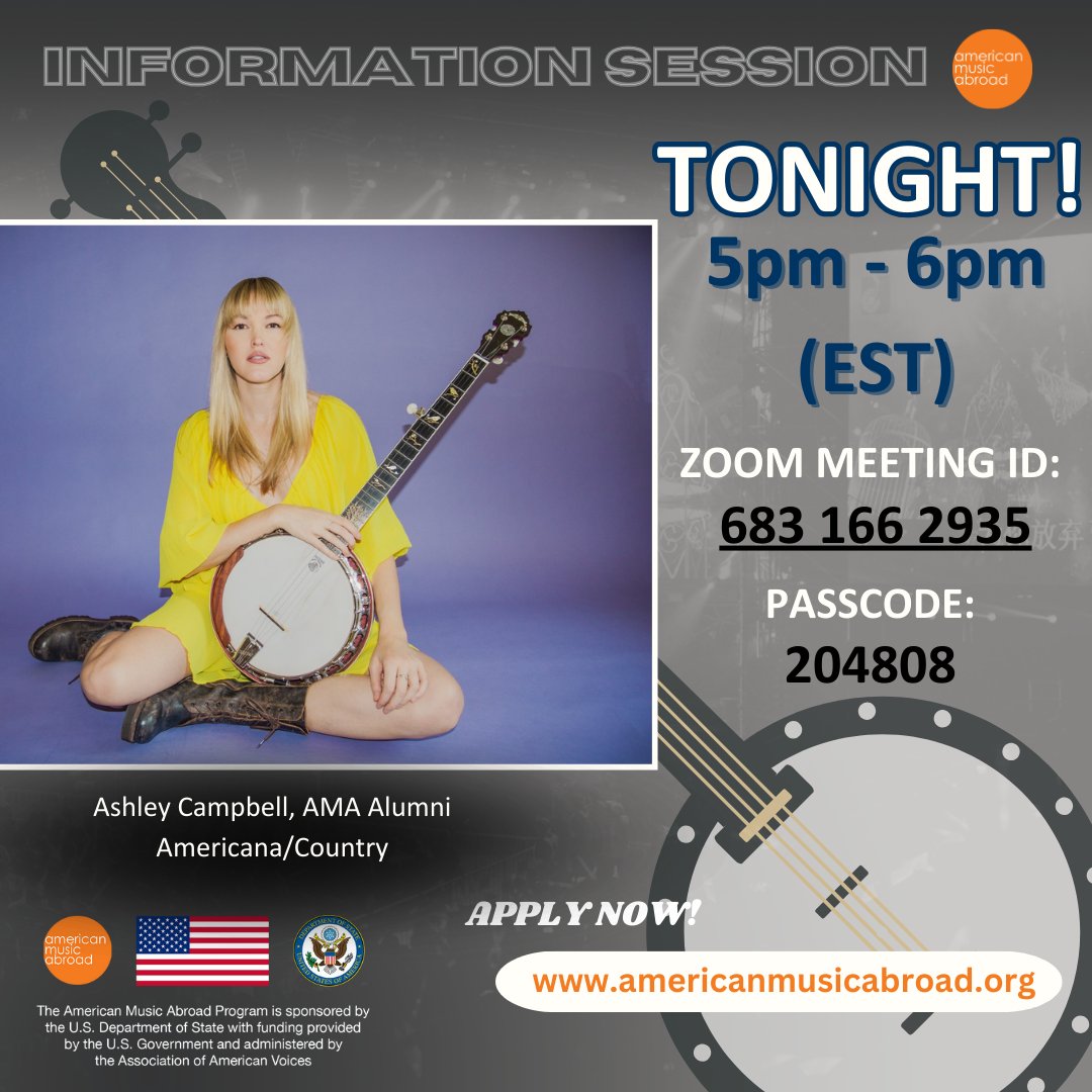 Tune in tonight with Ashley Campbell as she talks all about applying for AMA's 2024-2025 Tour Season. #exchangeourworld #cultureatstate