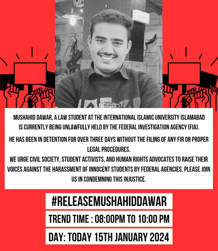 KroenerJess's tweet photo. #ReleaseMushahidDawar https://t.co/xWl1mqR30C