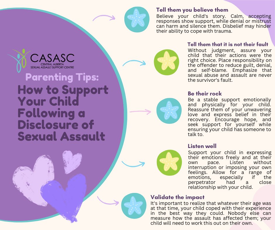 CASASC2's tweet photo. What do you do if your child says they have been sexually assaulted?

We can also help, call us 403-340-1124 or email intake@casasc.ca to speak to our in-take specialist to see what programs and services can help you, your child and family.  #sexualassaultsupport #parents https://t.co/nq8gqD3ssM