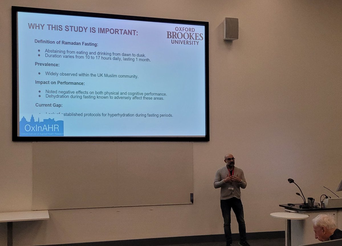 So many interesting research talks & posters today at the #HLSPGS24, including 2 of my excellent PhD students @MattPoulter3 & Ali Golchoobian! Well done to all research students presenting today 👏 👏  @brookeshls @OBU_Nutrition @hls_research @DrJTammam @DrThondre