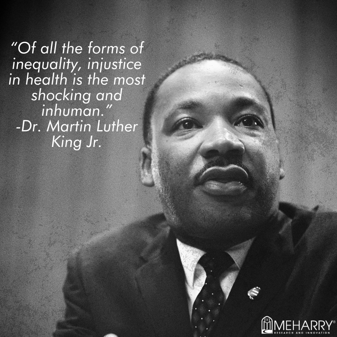 Today, at Meharry Medical College, we commit to fostering a healthcare system that values equality, access, and human dignity for all. 

#HealthDisparities #HealthEquality #MLK #HealthforAll #Healthcare