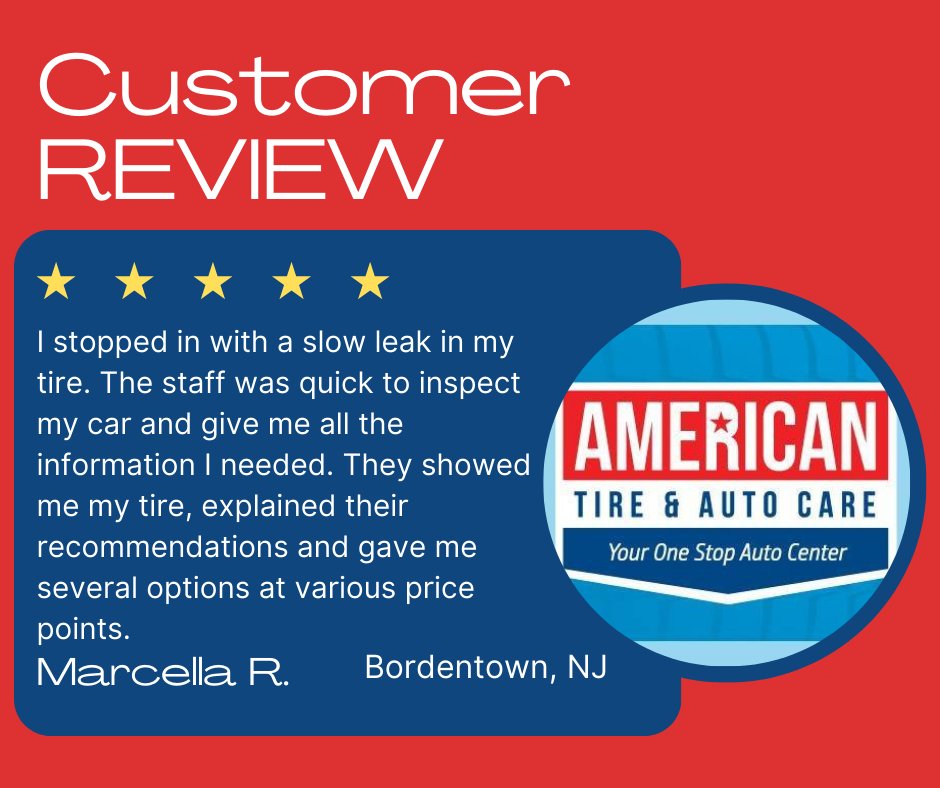 American_Tires's tweet photo. We love hearing feedback from our wonderful customers on their experience.
Feel free to leave a review on Facebook or Google about your recent visit! https://t.co/goqV4Xh1s1