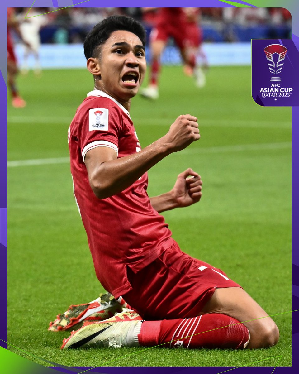 Marselino's enthralling first goal for 🇮🇩 at the #AsianCup2023 calls for an exhilarating celebration! 🤩

#HayyaAsia | #IDNvIRQ