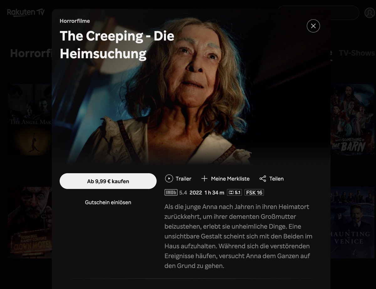 TheCreepingFilm's tweet photo. THE CREEPING is now available to BUY digitally in Germany. It’s also getting a physical media release on 26th January. It’s now called The Creeping Die Heimsuchung aka THE VISITATION.
#TheCreeping #DieHeimsuchung https://t.co/FuPkQhot5f