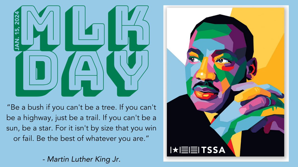 #HappyMLKDay! We hope you follow the wise words of MLK and "Be the best of whatever you are" today.