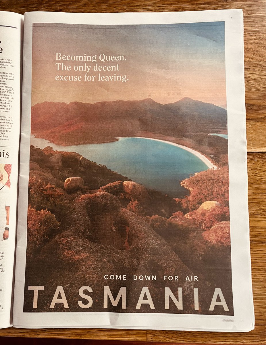 So yesterday, #Denmark 🇩🇰 got its new monarch- King Frederik. His wife Mary who hails from #Australia and was once in advertising, is now Queen.

And today, Mary’s home state Tasmania in Australia seized the moment w/ something she would 100% approve of— releasing a cheeky little