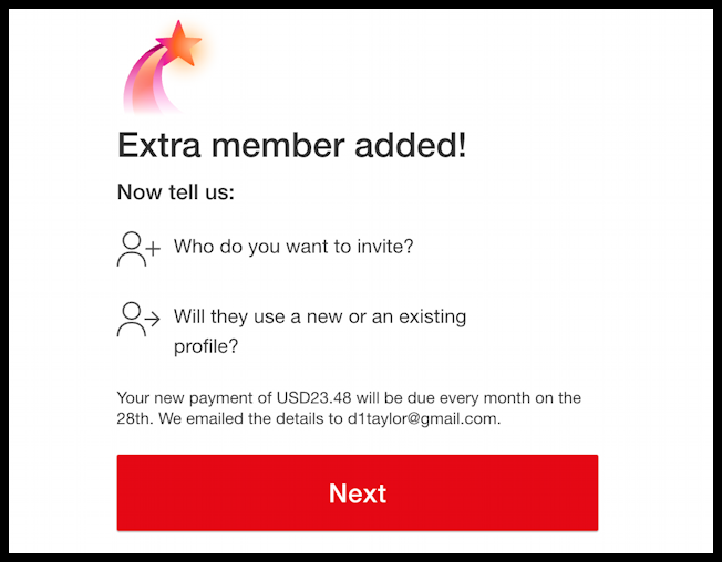 DaveTaylor's tweet photo. Y'all know that @Netflix won't let family members share an account if they're not all in the same household. Here's how to properly add those out-of-house users, whether they're in the dorms or an apartment a dozen miles away: https://t.co/CMUez6UcVR #netflix https://t.co/aEjK7Bcf0R