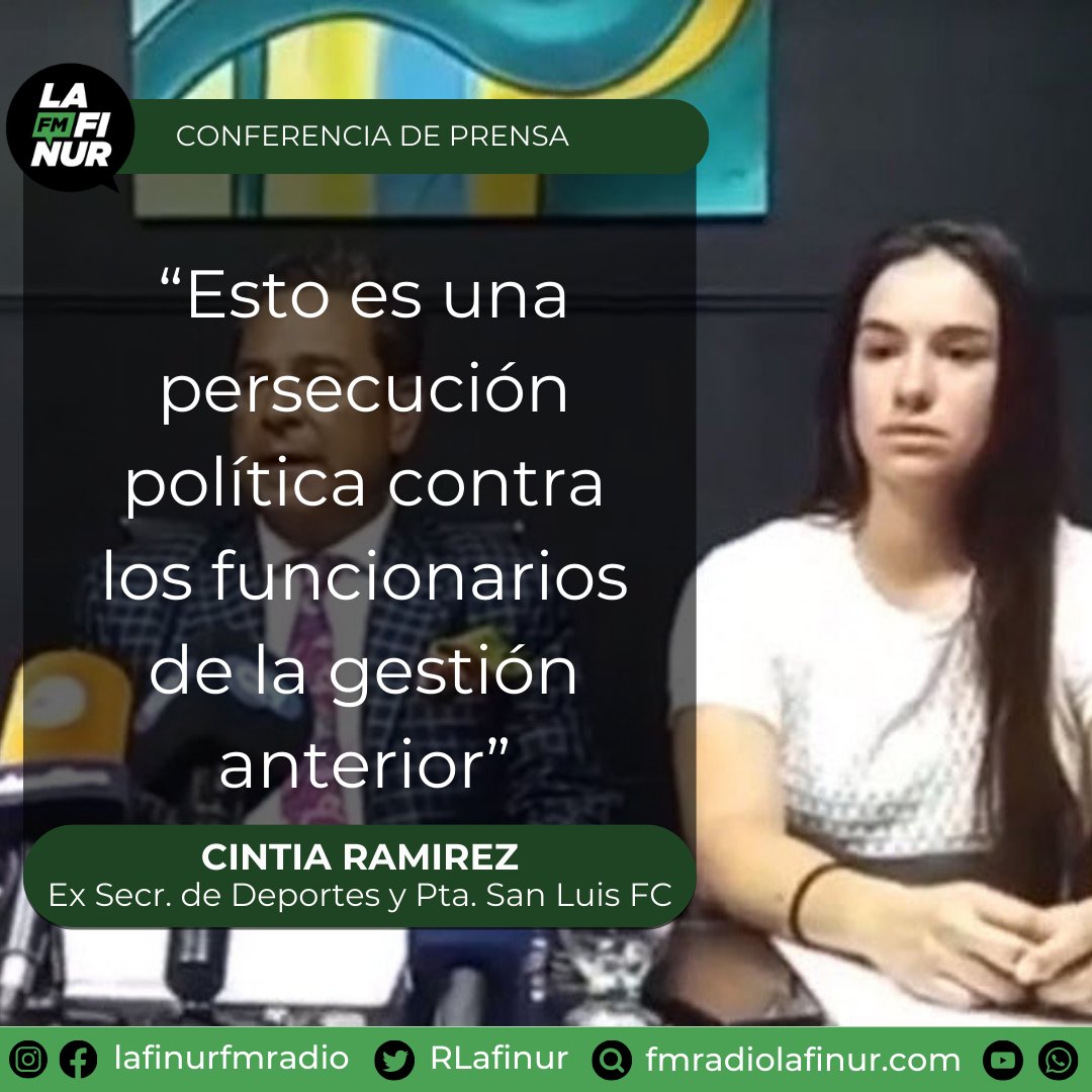 “Esto es una persecución política contra funcionarios de la gestión anterior”

En la mañana de hoy, Cintia Ramírez, ex Secretaria de Deportes y Presidenta del San Luis FC brindó una conferencia de prensa junto al cuerpo de abogados que la asesora.