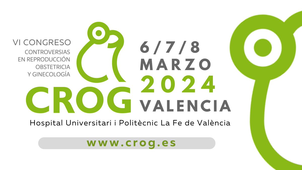 El Hospital UiP La Fe en Valencia será la Sede del VI Congreso CROG del 6 al 8 de marzo. Organizado por el Servicio de Obstetricia y Ginecología, contará con expertos nacionales e internacionales que discutirán temas actuales y futuros con sesiones de debate y controversia.