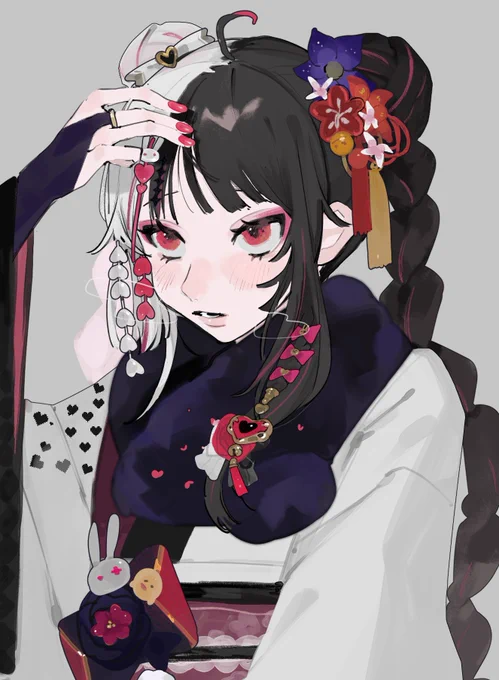 お着物かわいいね#れなの鳥っくあーと 