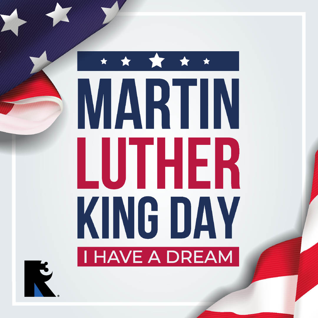 R3redist's tweet photo. Today, we honor the legacy of Dr. Martin Luther King Jr. Let's continue his positive impact on the world. 
#MLKDay #R3 #R3Redistribution https://t.co/LGLpOT1D3U