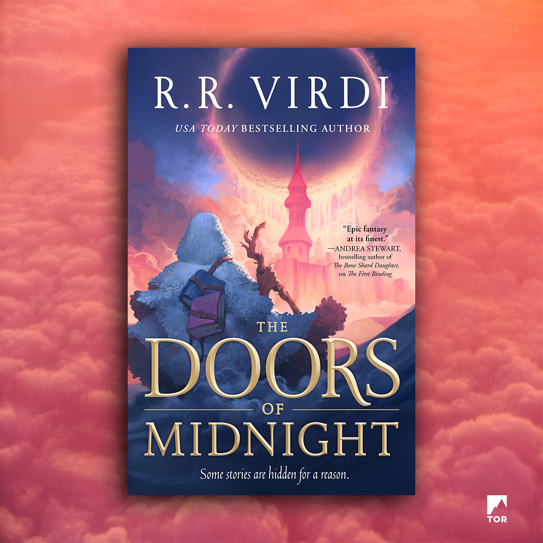 torbooks's tweet photo. Myths begin, and a storyteller's tale deepens in the sequel to @rrvirdi's breakout Silk Road-inspired epic fantasy debut, #TheFirstBinding. Check out the stunning cover of #TheDoorsofMidnight and add it to your shelves 8/13!

Cover 🎨: @FelipedeBarro20 

https://t.co/keNFbkAEbr https://t.co/pB9ANDy24S