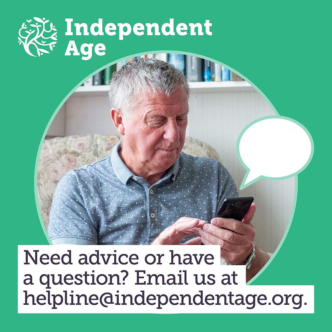 We know that different people prefer different means of contact which is why we try to make our services as accessible as possible. Call for free on 0800 319 6789 ☎️ Use out webchat to message with advisers 💬 independentage.org/get-support/ca… Or drop us an email!