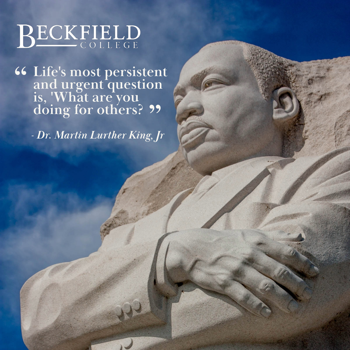 BeckfieldEDU's tweet photo. Dr. King dreamed of a united community. At Beckfield, we build bridges through education, inclusivity, and compassion. What will you do to connect today? #MLKDay #TogetherWeRise #EducationForAll #MLKLegacy #Beckfield #beckfieldcollege #nursing https://t.co/uiGskoDV8X