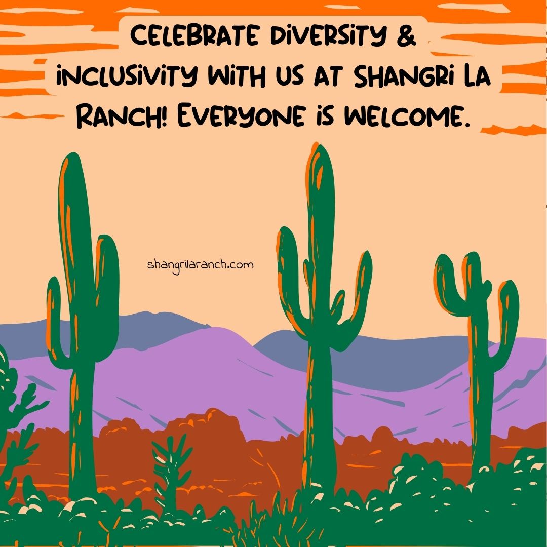 Celebrate diversity & inclusivity with us at Shangri La Ranch!🎉 Everyone is welcome to join our family-friendly naturist community. More details at shangrilaranch.com #EveryoneIsWelcome #NaturistDiversity 🌍