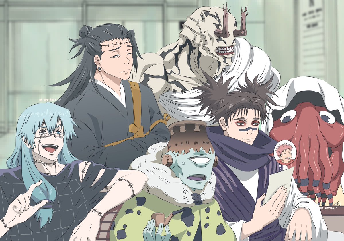 el_arte29's tweet photo. Finally! It's done. Took me so long to finish them.

#jujutsukaisenseason2
#jujutsukaisenfanart #digitalart #traditionalart #mahito #kenjaku #jogo #hanami #choso #dagon #cursedspirit #ryomensukuna #SatoruGojo #GetoSuguru #yujiitadori #Shibuya https://t.co/SqtJpNVDFC