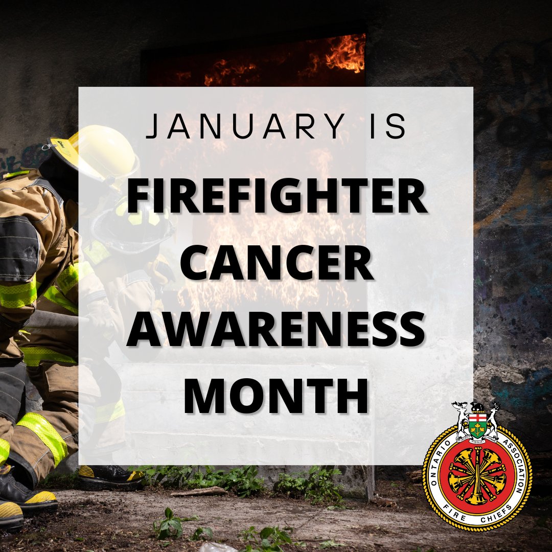 #DidYouKnow January is Firefighter Cancer Awareness Month

Help spread the word about prevention, early detection, and treatment of cancer.

#firesafety #lifesafety #publicsafety #fireservice #ontario #ONsafety #FirefighterCancerAwarenessMonth