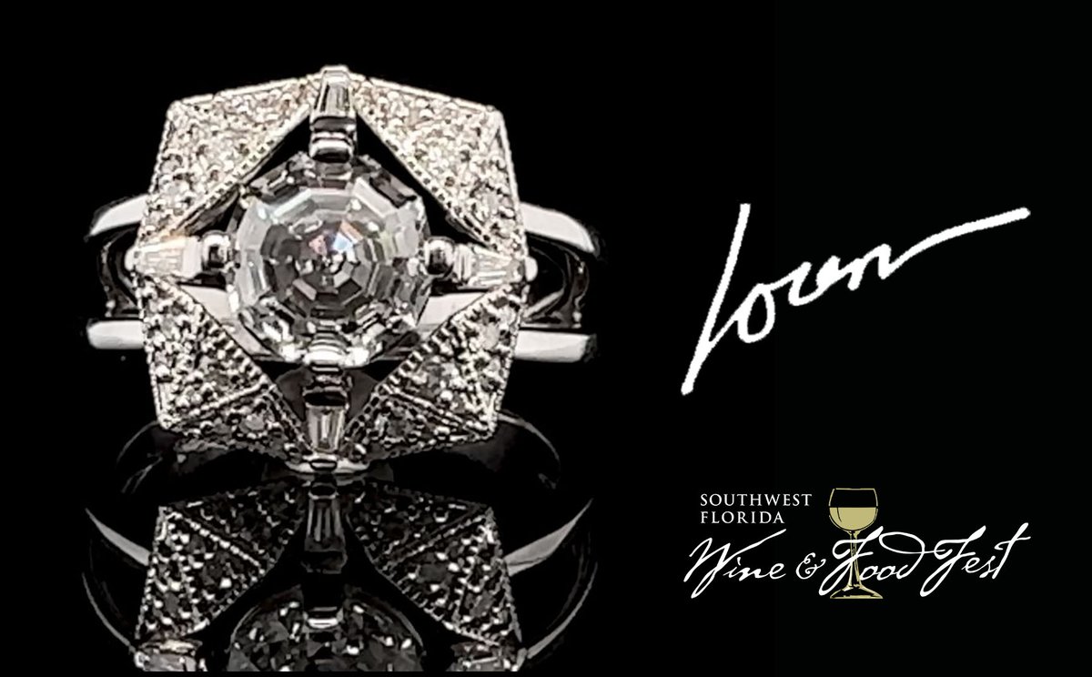 This gorgeous custom ring designed by Mark Loren will be up for grabs at the 2024 SWFL Wine & Food Fest! This unique diamond is the first production of this trademarked cut by Mark Loren Designs. It's spectacular! #Love #Swoon #ValentinesDay #WineFest24