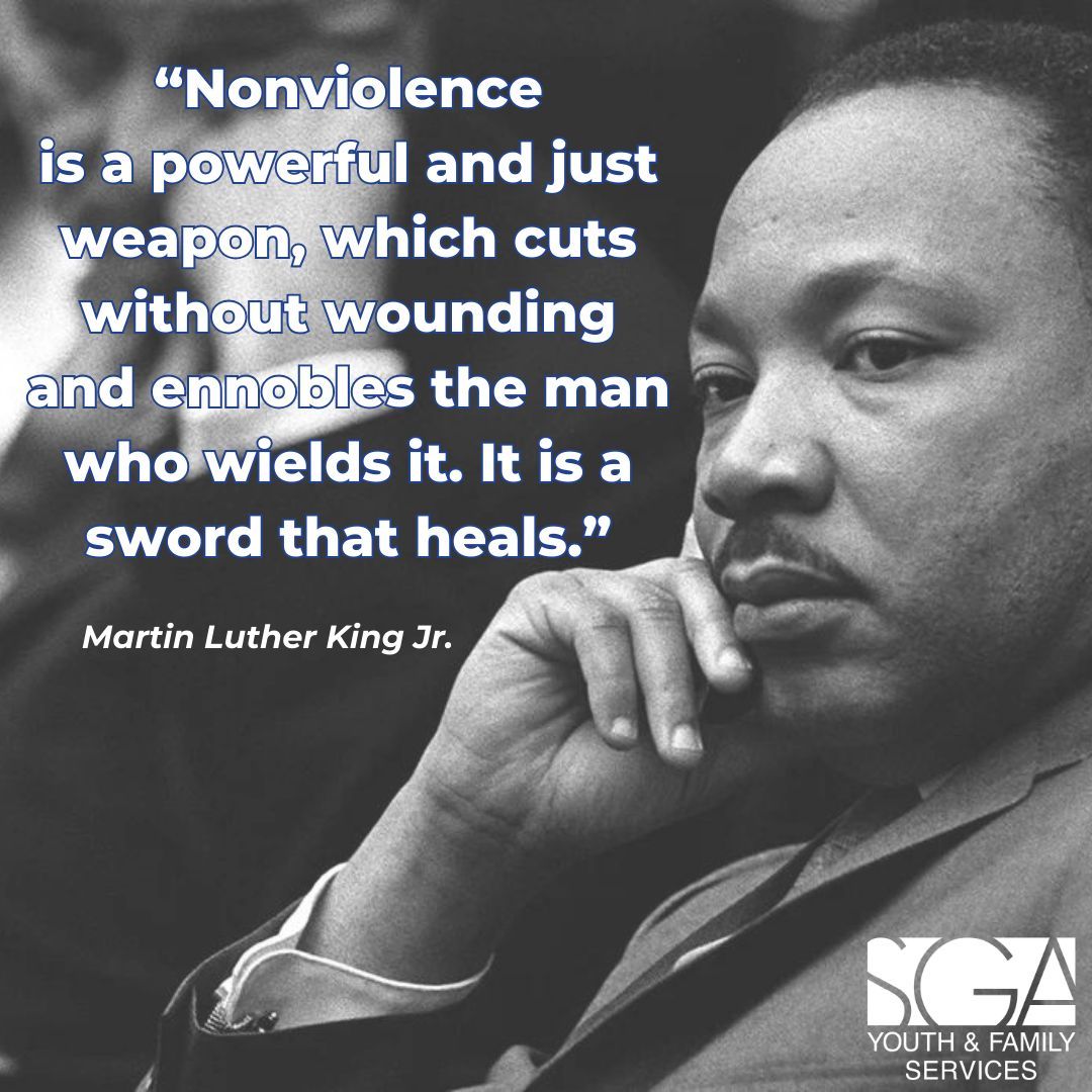 Today, we remember and honor the legacy of Dr. Martin Luther King Jr. We strive to share his commitment to nonviolence to create positive change in our communities. #nonviolence #justice #MLKDay #MartinLutherKingJr #LeadingPositiveChange #SGAyouth #CycleofOpportunity