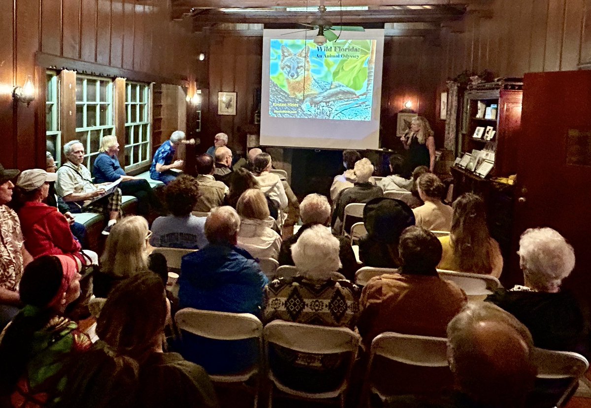 Had a great time <a href="/tropicalaudubon/">Tropical Audubon</a> last week (pictured), looking forward to more Wild Florida book events this week! Kicking it off tomorrow <a href="/WritersBlockWP/">Writer’s Block Bookstore</a> in #Orlando then on to #Gainesville, #Tallahassee, &amp; #Pensacola. Details on my website: kirstenhines.com/events/