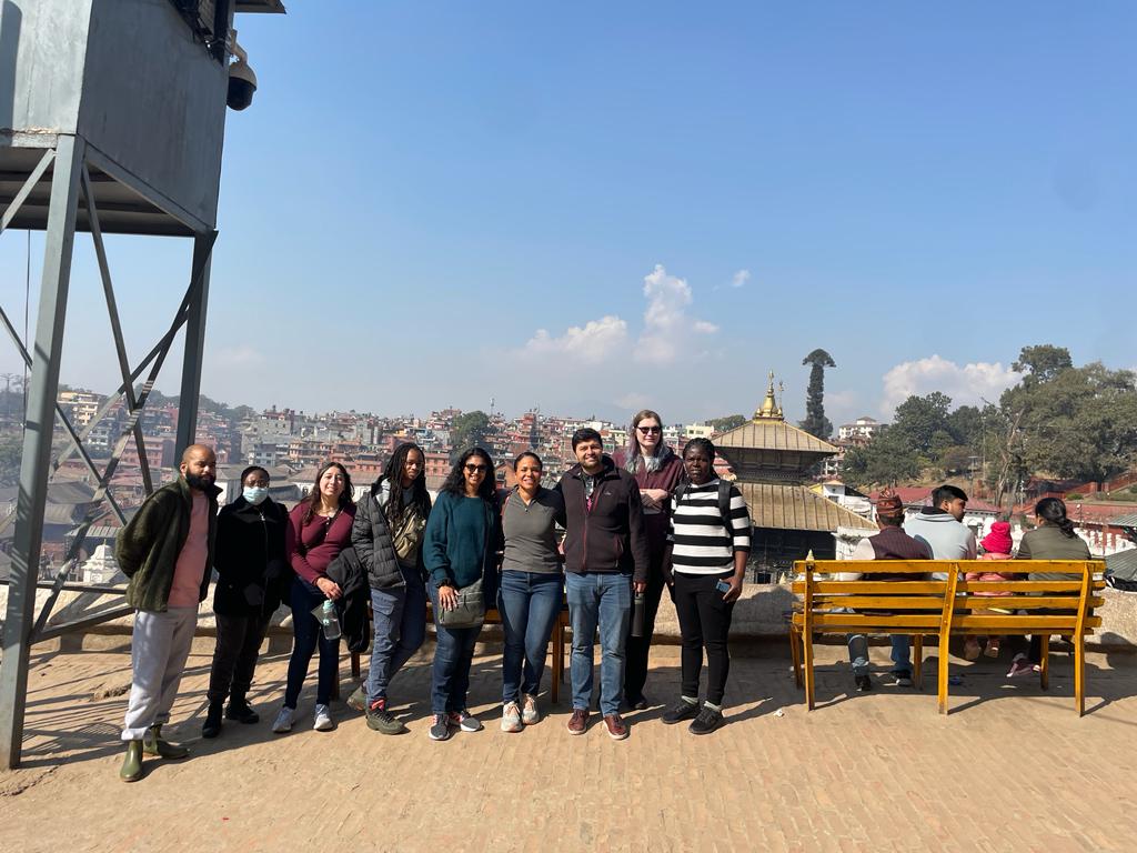 The 2023 Global STEWARDS Winter Amp Travel Team arrived in Nepal on January 3rd. Day 1 of the incredible journey in Kathmandu was truly captivating! We had the opportunity to explore the rich cultural heritage of Nepal by visiting some awe-inspiring Hindu and Buddhist temples.