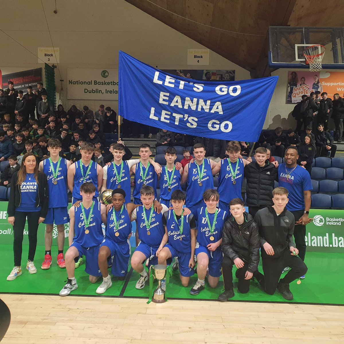 ColaisteEanna's tweet photo. Well done to our U16A team who won the All Ireland Schools Cup this morning🏆🏀

Congratulations to all players who gave an amazing performance. We are very proud of you all

Thanks to the basketball coaching/managing team in the school for their continued success. #basketball https://t.co/sWo4YLph6U