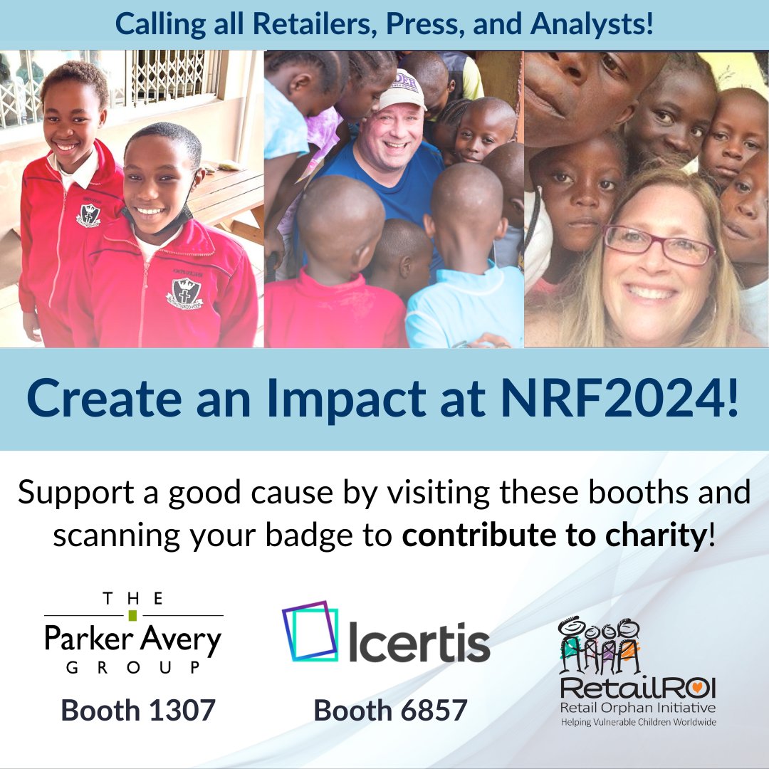 🌟 Make a difference at #NRF2024 with Retail Orphan Initiative (<a href="/RetailROI/">RetailROI</a> , Inc)!

This grassroots charity is on a mission to find real solutions for 400+ million orphaned or vulnerable children.

They've proudly partnered with <a href="/PAG_Consulting/">Parker Avery</a>  #1307 and our esteemed Retail