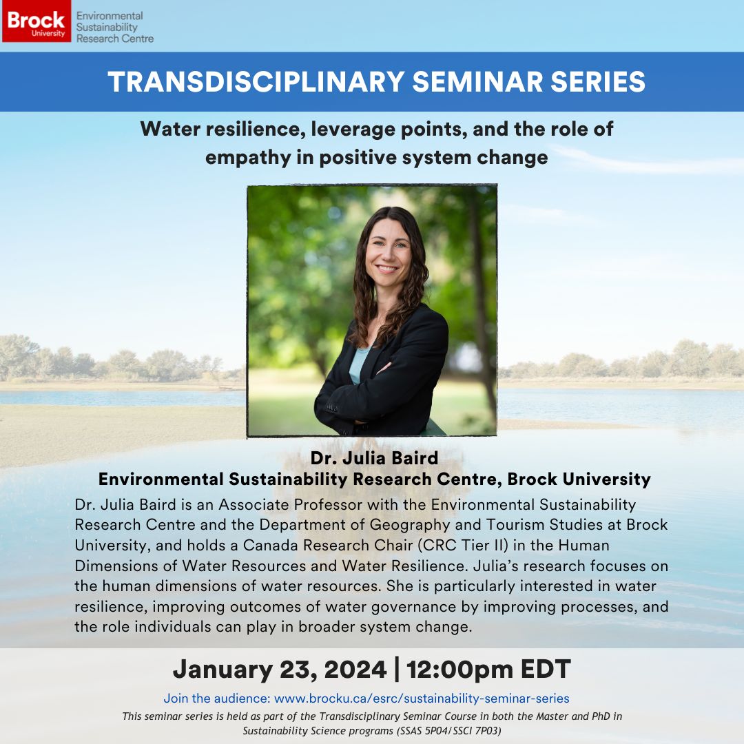 BrockUESRC's tweet photo. We so enjoyed hearing from our colleagues in the Northwest Territories in last week's panel discussion! 

Next week, we'll hear from Dr. Julia Baird about water resilience and empathy - learn more and watch live here: https://t.co/4QhfTXkNbh https://t.co/wfJmXib1Cv