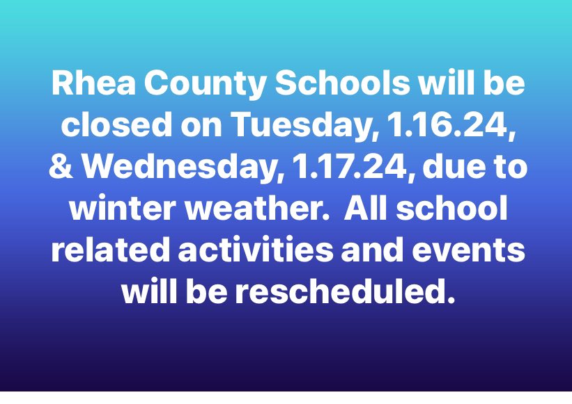 Rhea County Schools (@RheaSchools) / X
