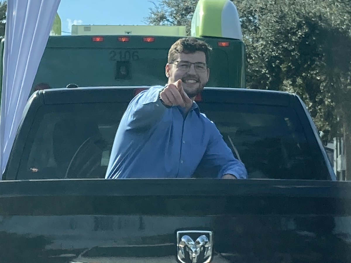 TheBigGuyWJCL's tweet photo. And @baseball_aj99 all smiles during his first Savannah #MLKDay Parade. https://t.co/9AJ7ymqUrt