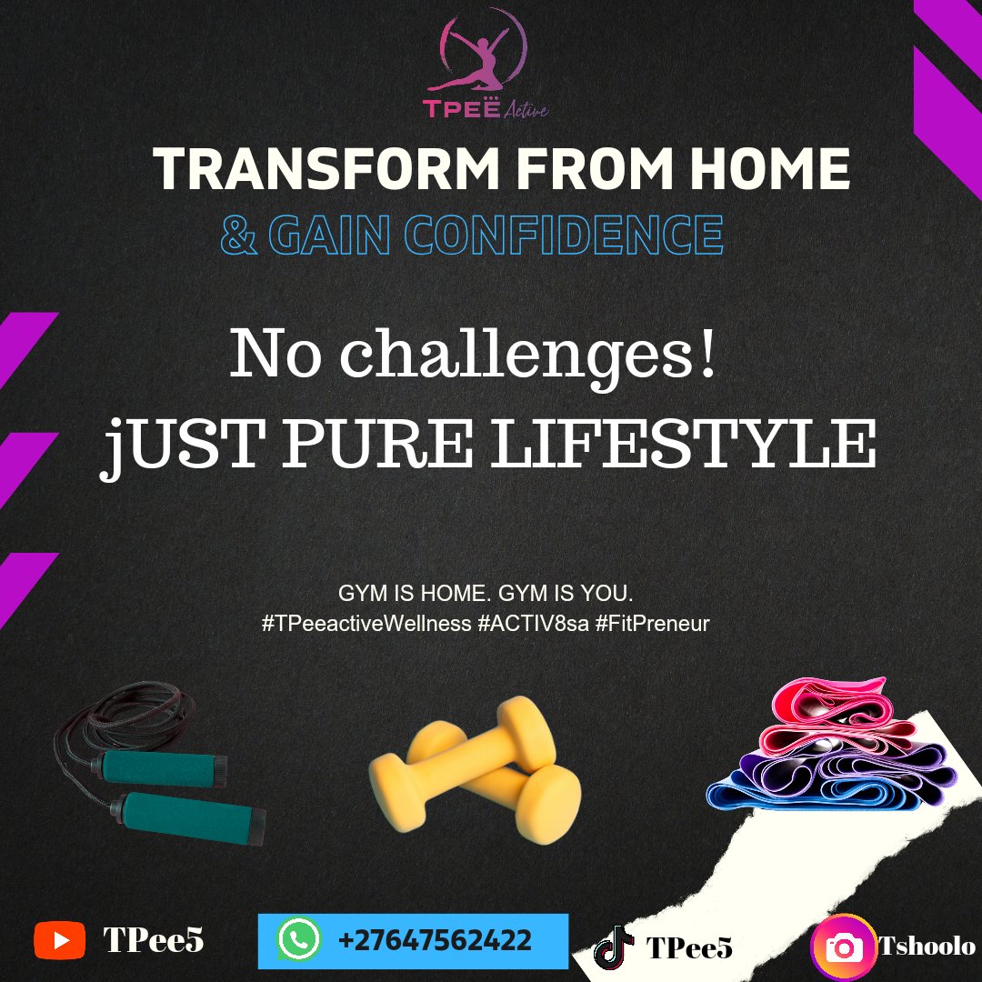 Lets shape up from home 👊❤️  Personal training and corporat3 packages available🇿🇦. From the comfort of your home   #tpeeactive #FetchYourBody2024 #MatricResults2023 #skomota #AFCON2023 #zarcia