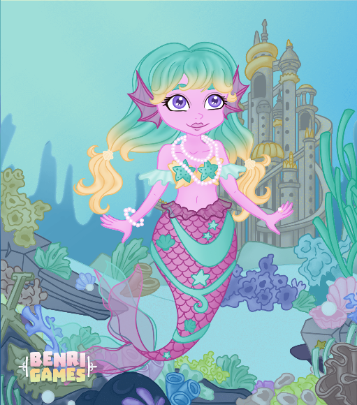 My game 'Mermaid Dress Up' was just globally released by @Poki!  It  was definitely an educational journey to get here, but now that we know the  ropes we can't wait to