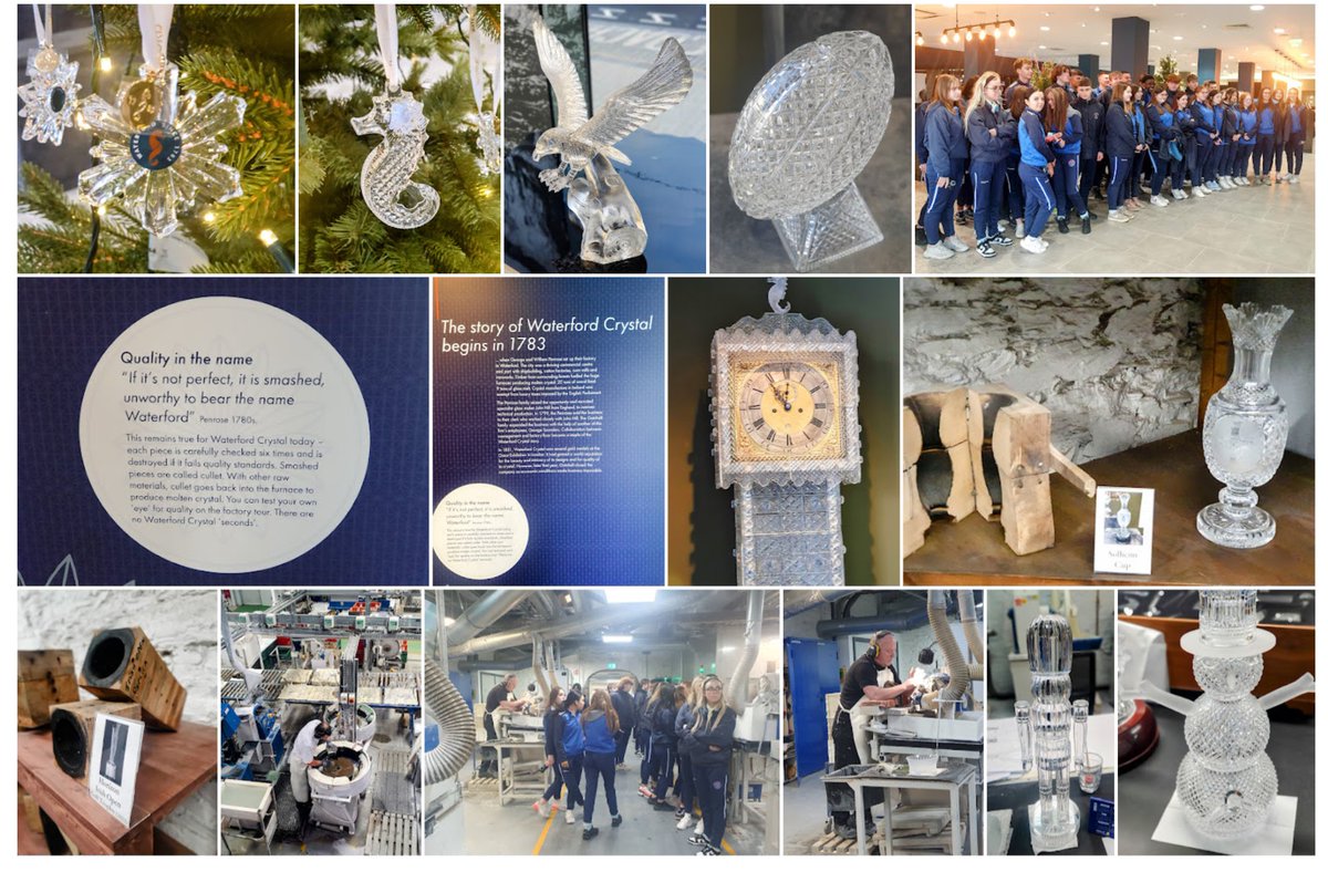 Some images from a recent educational trip to visit @WaterfordCrystl by our @Pres_Carlow Sixth Year #LCVP students. @CeistTrust