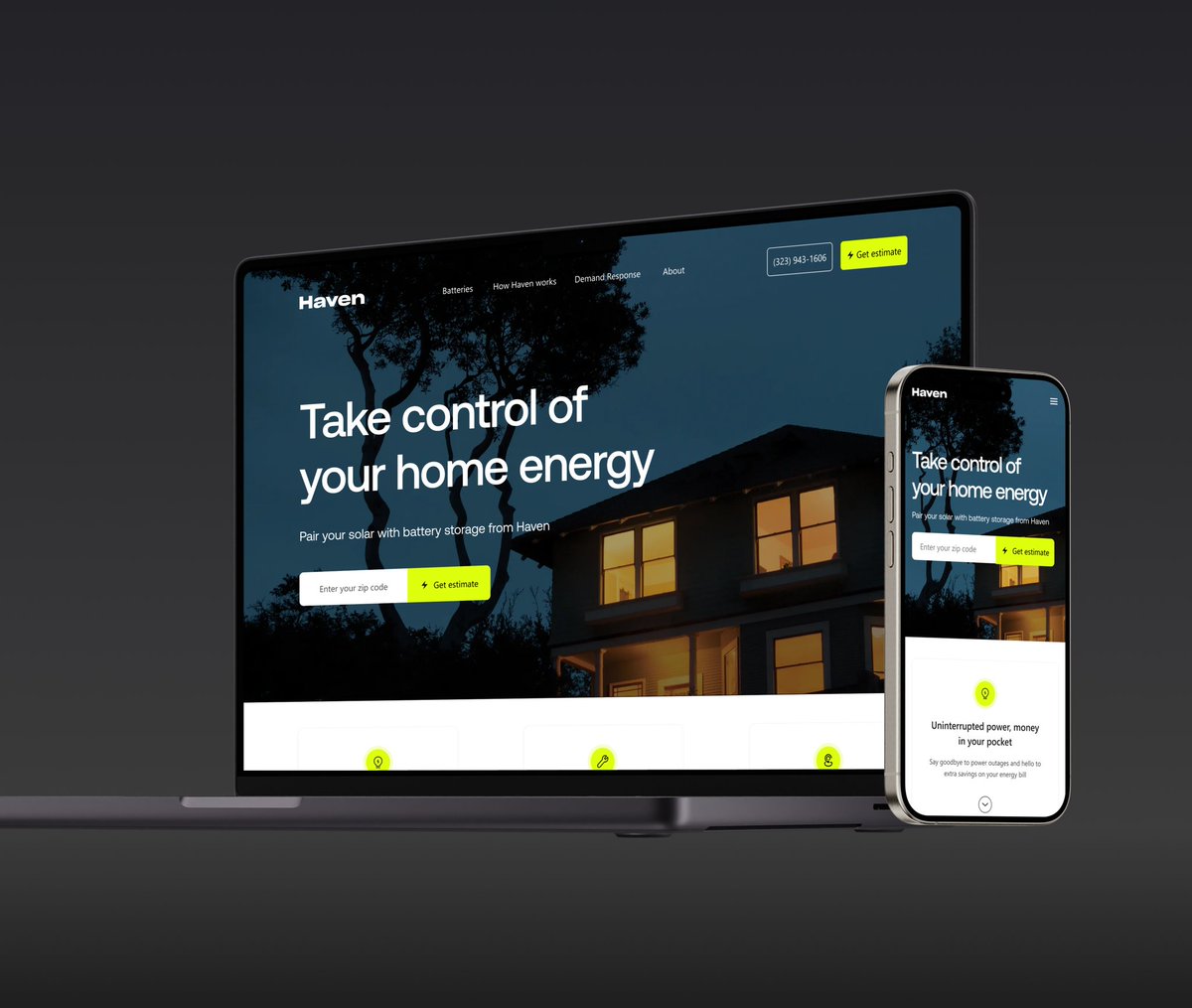 tp_dapson's tweet image. Super excited to share my latest #WebflowDevelopment project

🔋Haven, a home battery energy platform. 

🚀 Built with a client-first framework, ensuring a seamless user experience.

 💻 Fully responsive across all devices. 

Link: havensite.webflow.io
 
 #WebDesign #webflow