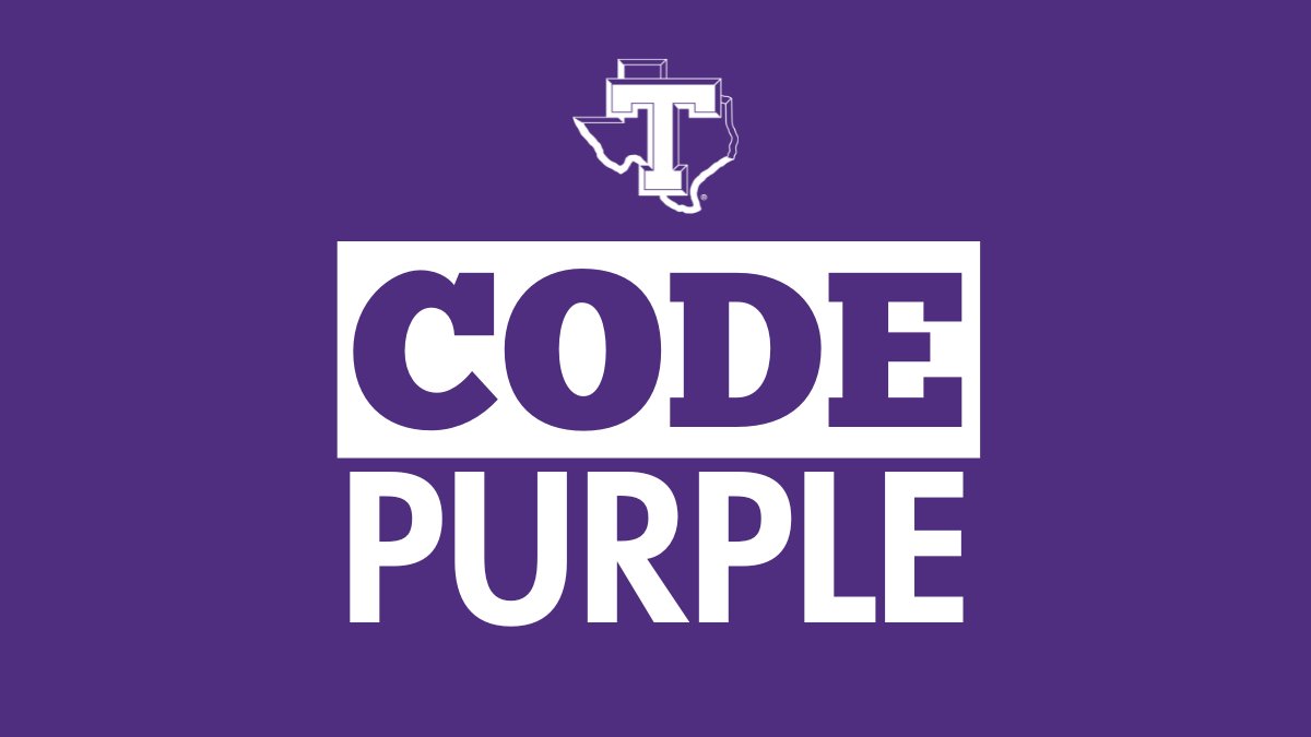 TarletonState's tweet photo. Tarleton State University will be closed tomorrow, Jan. 16. The safety of our students, faculty, and staff is our highest priority. The dining hall in Stephenville will be open regular hours. For all other dining options, follow @tsudining. Stay safe, Texans! https://t.co/Yv1qLG3235