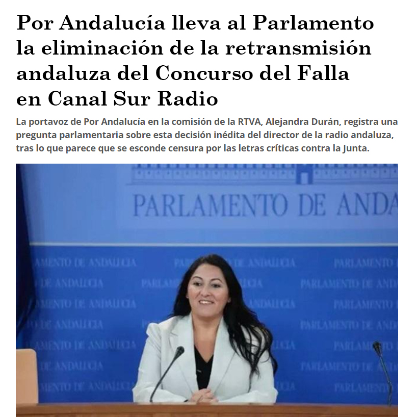Moreno Bonilla tiene miedo a las críticas de las agrupaciones del #CarnavalDeCádiz a su gestión. Privatiza la sanidad y se sube el sueldo y luego quiere censurar al #Carnaval que es un ejemplo de libertad de expresión. <a href="/AleDuranGR/">Alejandra Durán.</a> 
+INFO: elindependientedegranada.es/politica/andal…
