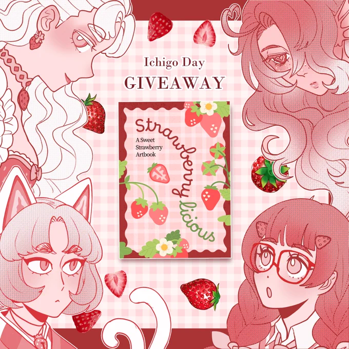 in the spirit of ichigo day, i decided to do a quick giveaway for 2 winners!

Rules:
- RT+like this post 🍓
- comment your favorite strawberry food
- Follow is optional but appreciated

Ends on the 23rd! 