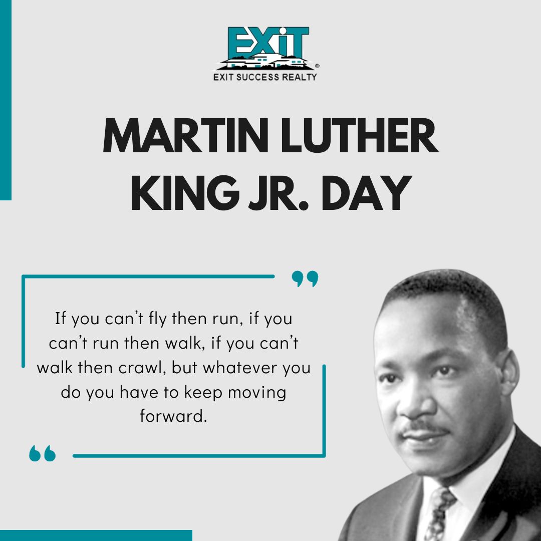 EXITSuccessWV's tweet photo. In the words of Martin Luther King Jr., 'If you can't fly, then run. If you can't run, then walk. If you can't walk, then crawl, but whatever you do, you have to keep moving forward.
 
How will you carry his torch of justice and equality today and beyond?

#MLKDay #KeepMoving https://t.co/L9PC9igeMR