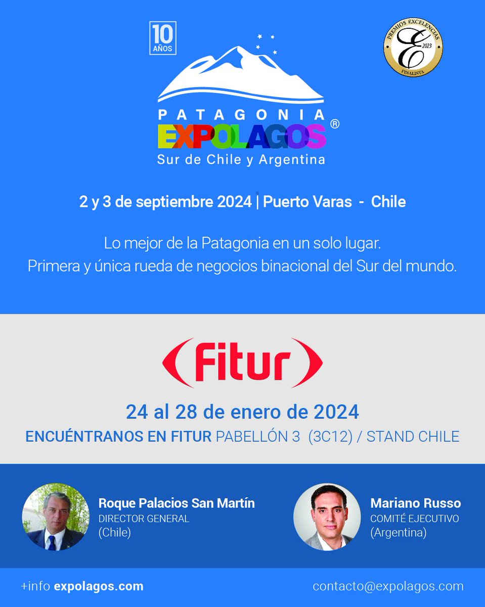 expolagos's tweet photo. Los esperamos en @fitur_madrid ! https://t.co/na6PwuLOZk